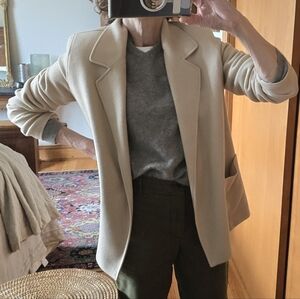 Luxurious Silk & Wool Cream Blazer | 8